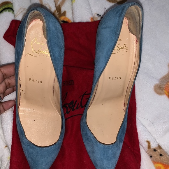 Christian Louboutins color blue USED !!!! Only one duster bag - Picture 4 of 10